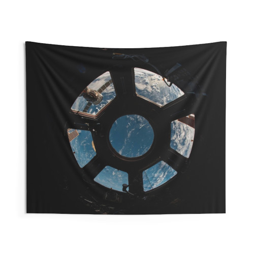 ISS Window Tapestry - Stunning Space-Themed Wall Decor