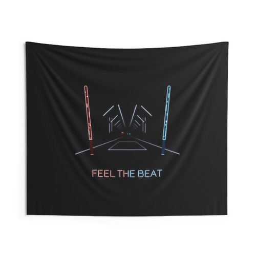 Beat Saber Tapestry - Sci-Fi Virtual Reality Rhythm Game Art