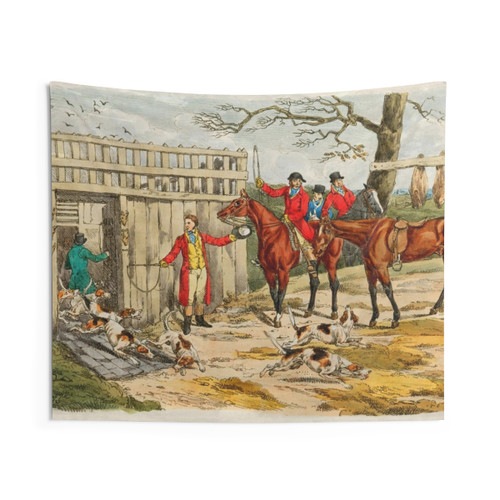 Sportsmen Illustration Tapestry