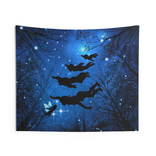 Neverland Magic Forest Tapestry - Colorful Fantasy Wall Art