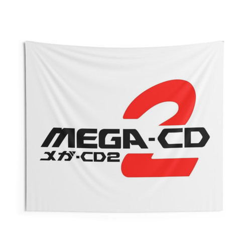 Retro Mega CD 2 Tapestry - Vintage Gaming Decor