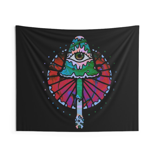 Trippy Third Eye Mushroom Tapestry 2077