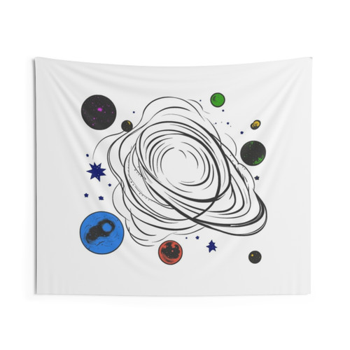 Celestial Vortex Galaxy Tapestry