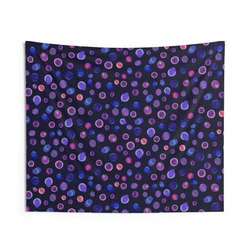 Galaxy Tapestry with Planets and Stars