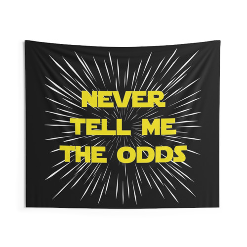 Star Wars Han Solo Tapestry with Never Tell Me The Odds Quote
