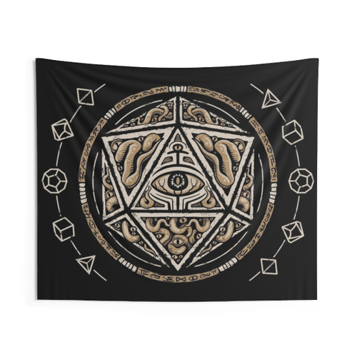 Cthulhu Eldritch D20 Tapestry - Lovecraftian Horror TTRPG Decor