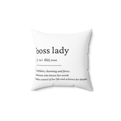 Boss Lady Definition Pillow - Motivational Home Decor