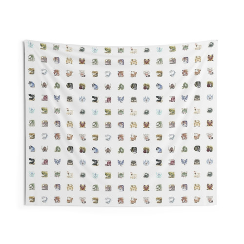 Monster Hunter World Tiled Icons Tapestry