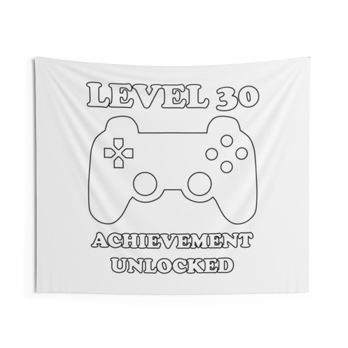 Level 30 Achievement Unlocked Gamer Tapestry
