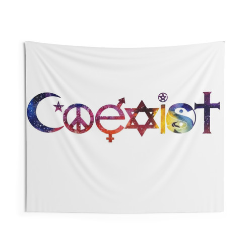 Coexist Space Tapestry Wall Hanging