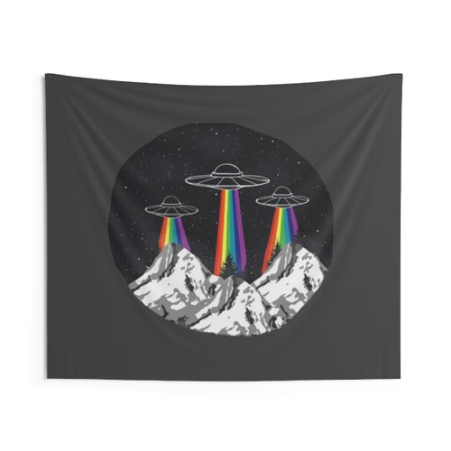 Cosmic Rainbow Tapestry Wall Hanging