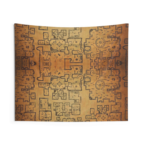 Tabletop RPG Dungeon Map Tapestry