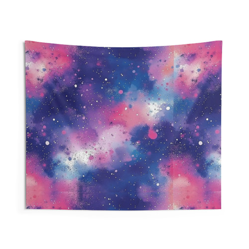 Galaxy Tapestry with Glowing Stars