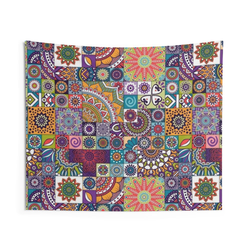 Ethnic Pattern Tiles Tapestry