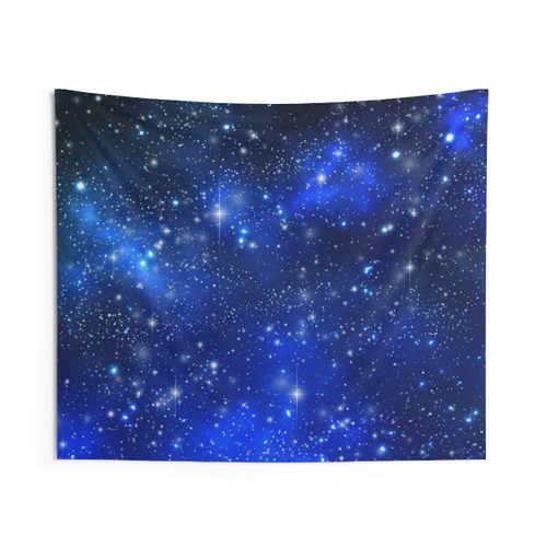 Blue Galaxy Space Stars Tapestry Wall Hanging