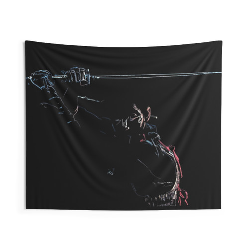 Ghost of Tsushima Line Art Tapestry