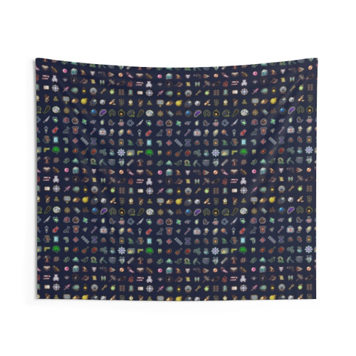 Risk of Rain Items Video Game Tapestry