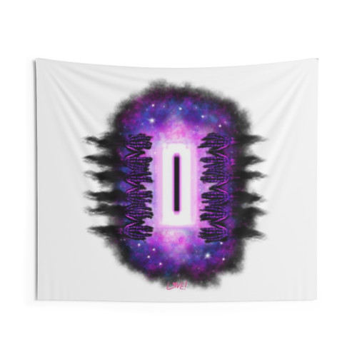 Afterlife Tapestry - Cosmic Wall Hanging with Galaxy and Bones Design