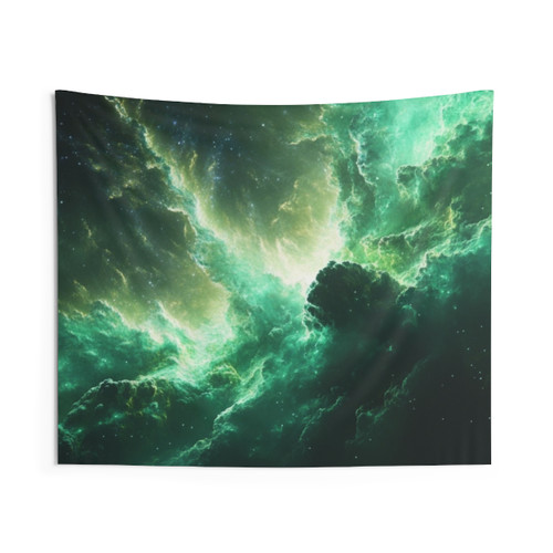 Space Galaxy Tapestry by Green Color