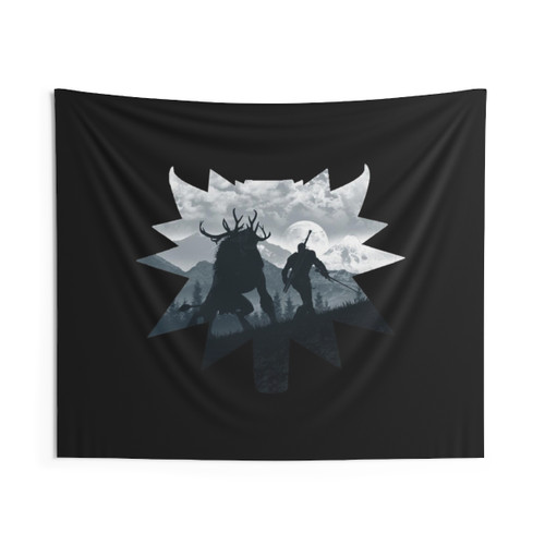 Hunting the Fiend Tapestry - The Witcher Game Art