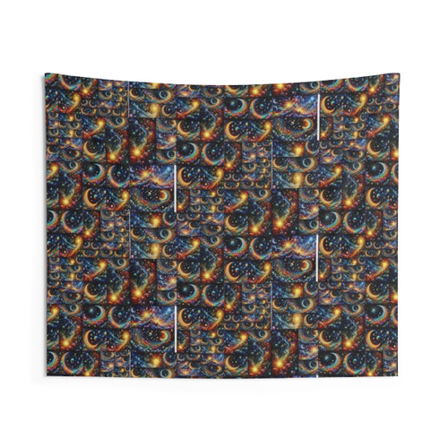 Nocturnal Galaxy Tapestry - Dreamy Night Sky Wall Hanging