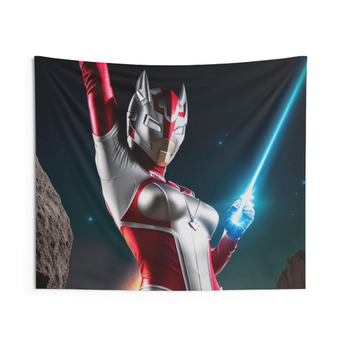 Galaxy Heroine Normi Ultraman Inspired Anime Tapestry Art