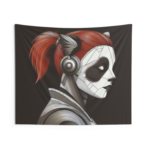 Star Navigator Panda Girl Tapestry