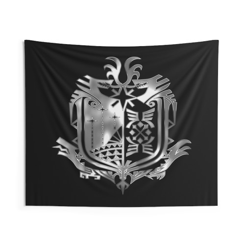 Monster Hunter World Metal Emblem Tapestry