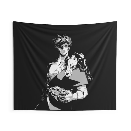 Zagreus - Hades (B&W) Tapestry Wall Art