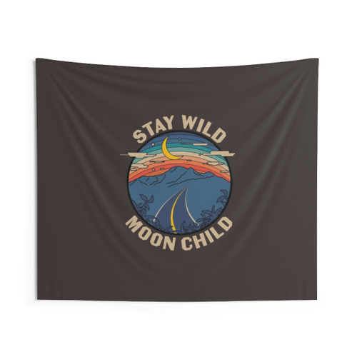 Boho Hippie 'Stay Wild Moon Child' Tapestry