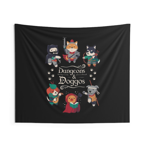 Dungeons and Doggos D&D Tapestry