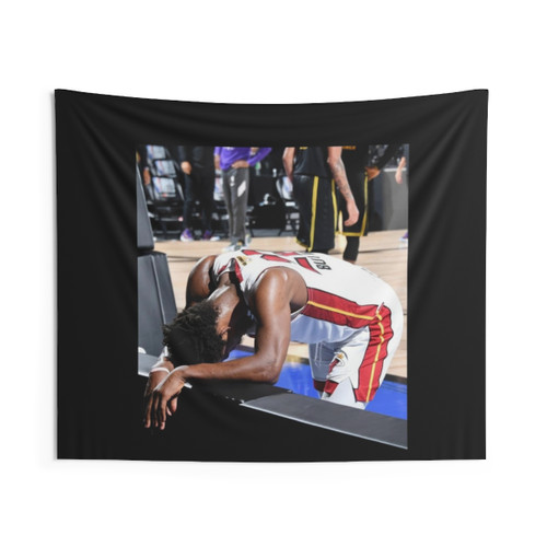 Exhausted Jimmy Butler Basketball Tapestry