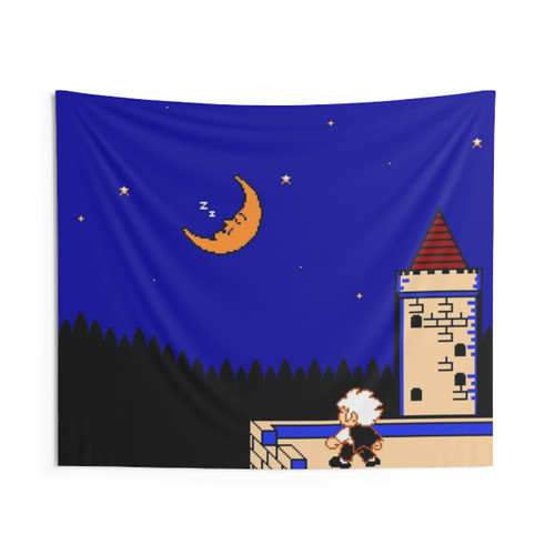 Retro Pixel Castlevania Kid Dracula Tapestry