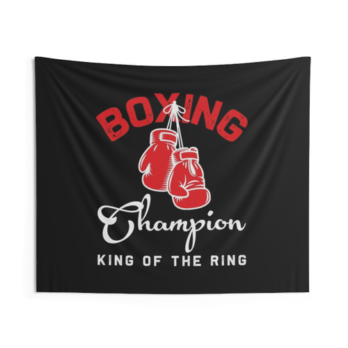 Boxing Champion King of the Ring Tapestry Wall Hanging
