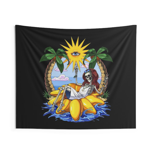 Hippie Skeleton Summer Tapestry