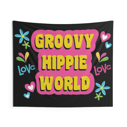 Stay Trippy Little Hippie Colorful Tapestry