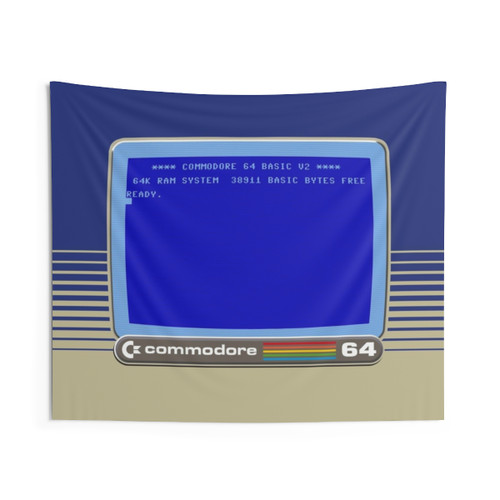 Commodore 64 Inspired Tapestry - Ready Boot Screen