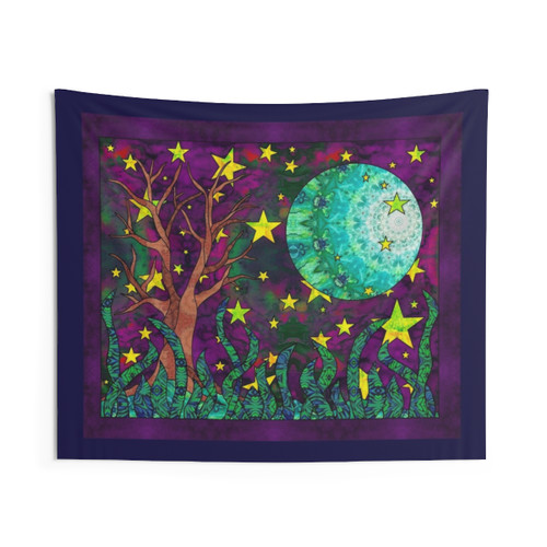 Colorful Starry Night Tapestry Wall Hanging