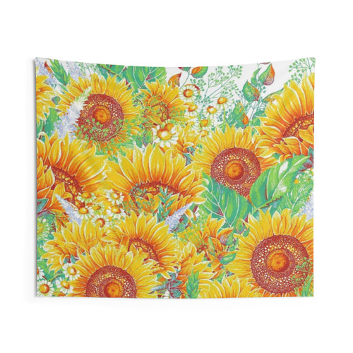 Colorful Floral Mandala Tapestry