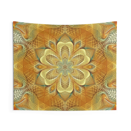 Flower of Life Mandala Tapestry (Golden Touch)