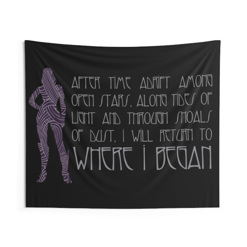Mass Effect Tali'Zorah Tapestry - I Will Return To Where I Began