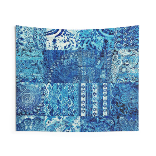 Bohemian Ocean Blue Tapestry Wall Art
