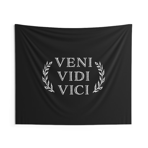 Veni Vidi Vici Caesar Victory Tapestry - Roman History Art Decor