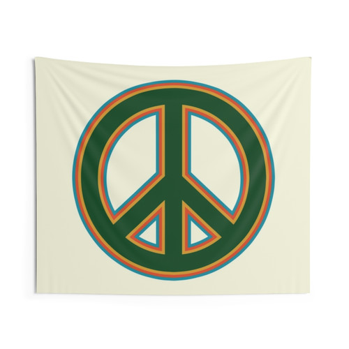 Retro Hippie Peace Sign Tapestry