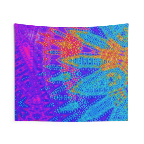 Neon Batik Tapestry - Psychedelic Bohemian Wall Hanging