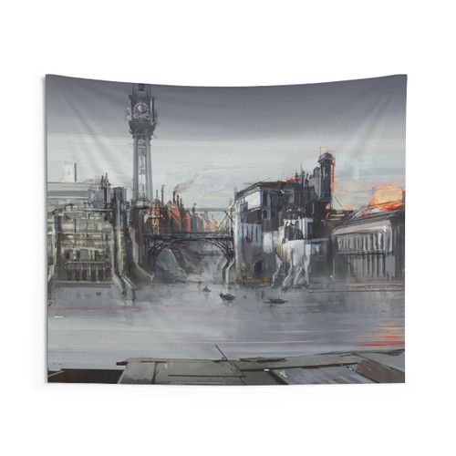 Dunwall Docks Tapestry - Dishonored Video Game Wall Art