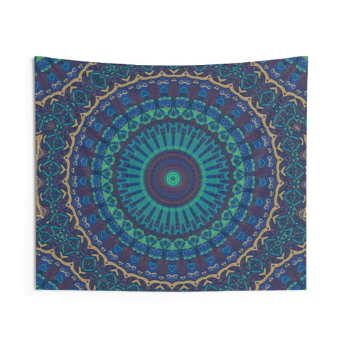Indi Night Garden Mandala Tapestry - Boho Wall Decor