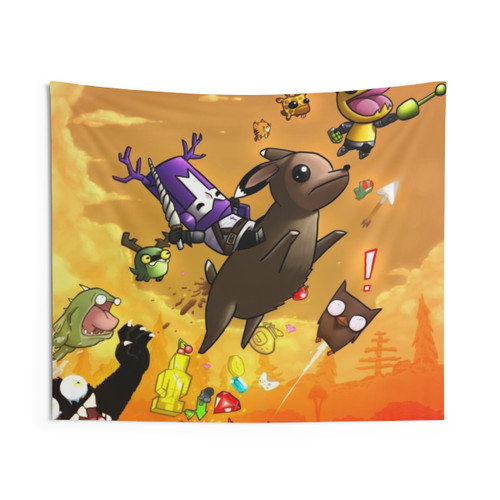 Poop Deer Cartoon Tapestry