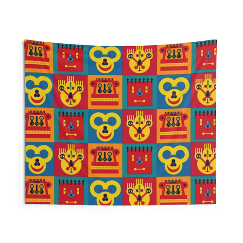 Happy Town Faces 2 Tapestry