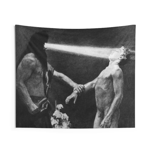 Hypnosis surrealist tapestry by artist Sascha Schneider